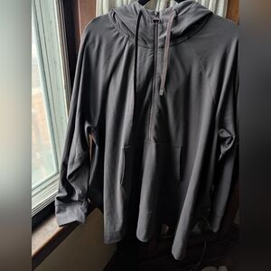 Athleta Glacier Handkerchief Poncho Hoodie, oversized, quarter-zip